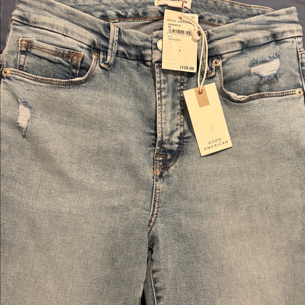 Good American Light Blue Skinny Jeans